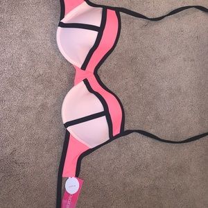 hot pink Target triangle bathing suit